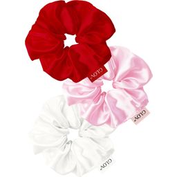 GLOV Scrunchies 3 Pack M - White/Pink/Red