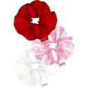 GLOV Scrunchies 3 Pack L - Pink/White/Red