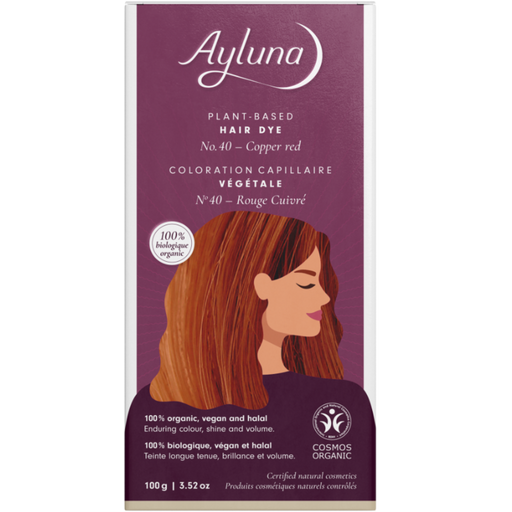 Ayluna Rastlinná farba na vlasy medená červená - 100 g