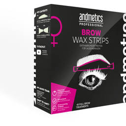 Andmetics Professional Brow Wax Strips for Women - Big Pack - 40 ks