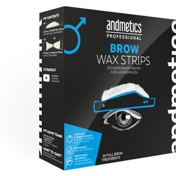 Andmetics Professional Brow Wax Strips - Men, Big Pack - 40 pcs.