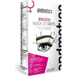 Andmetics Brow Wax Strips Women - 4 Stuks