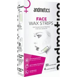 andmetics Face Wax Strips - 20 Pcs
