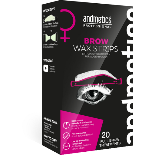 Andmetics Professional Brow Wax Strips Damen - Medium