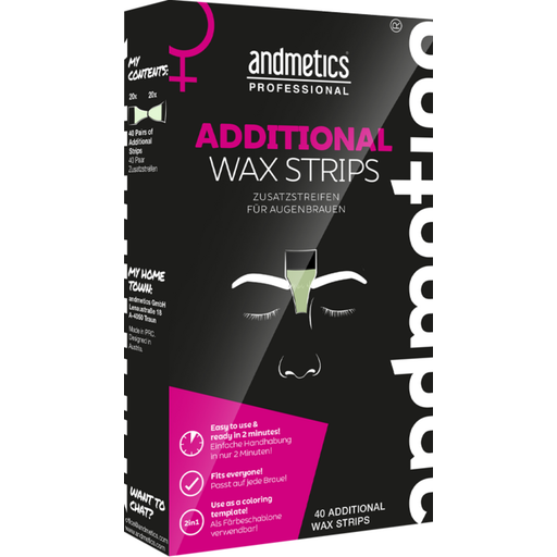 Andmetics Professional Additional Wax Strips - 40 Stk