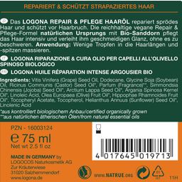 Logona REPAIR & CARE Hårolja Ekologisk Havtorn - 75 ml