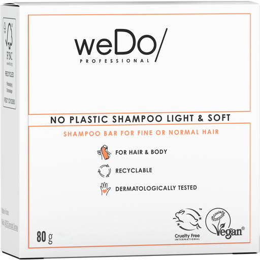 No Plastic Shampoo Light & Soft - Shampoo Bar - 80 g