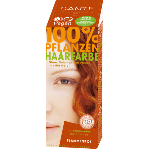 Roślinna farba do włosów - płomienna czerwień - 100 g