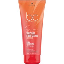 Bonacure Clean Performance Sun Protect Coconut 3-in-1 fejbőr-, haj- és testtisztító - 200 ml