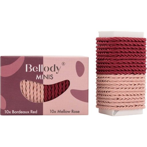 Bellody Mini - Gomas elásticas para el cabello - Rosa y rojo