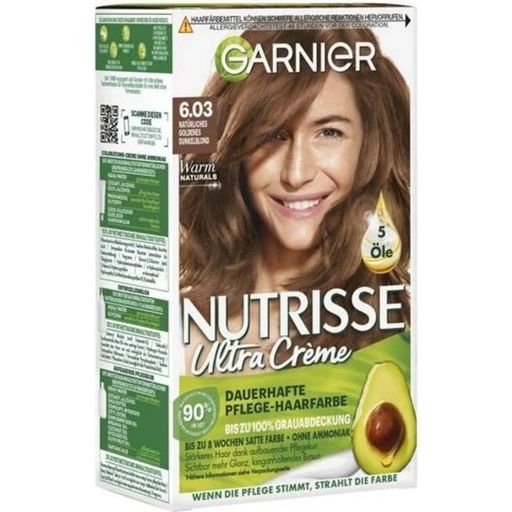 Nutrisse Ultra Creme Dauerhafte Pflege-Haarfarbe Nr. 6.03 Natürliches Goldenes Dunkelblond - 1 Stk