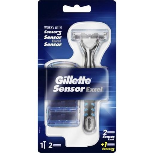 Gillette Sensor Excel Scheermes + 3 Mesjes - 1 Stuk