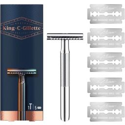 King C. Gillette Safety Razor with 5 Blades - 1 Pc