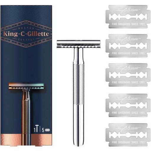 King C. Gillette Maszynka do golenia z 5 wymiennymi ostrzami - 1 Szt.