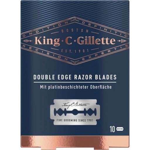 King C. Gillette nadomestne britvice za klasični brivnik, 10 kos.  - 10 kosi