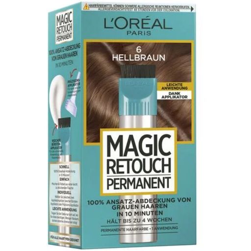 Magic Retouch Permanent obstojna barva za narastek - svetlo rjava 6 - 1 k.