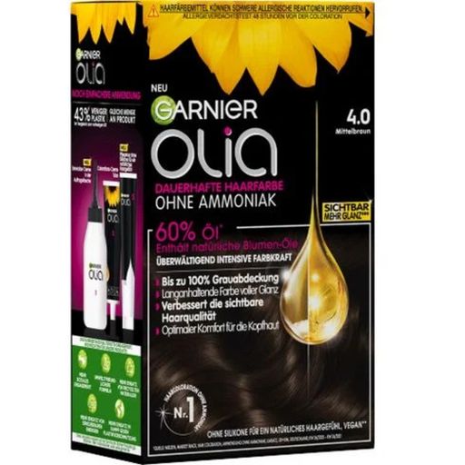 Olia Permanent Hair Colour 4.0 Dark Brown - 1 Pc