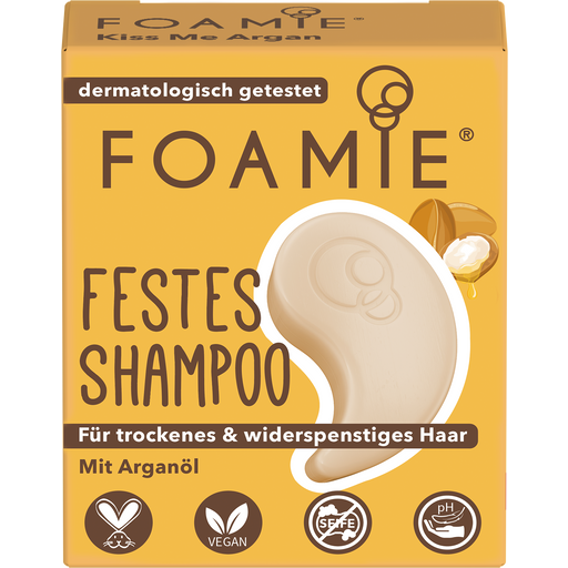 Foamie Kiss Me Argan Solid Shampoo  - Travel-size 