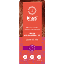 Khadi Pflanzenhaarfarbe Henna, Amla & Jatropha - 100 g
