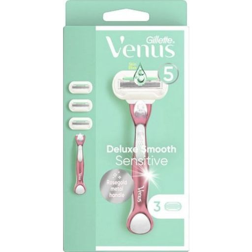 Venus Deluxe Smooth Sensitive Rosegold brivnik + 3 glave brivnika - 1 k.