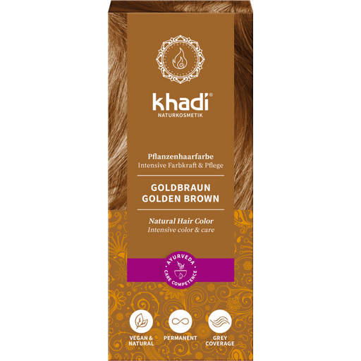 Khadi Plantaardige Haarverf Golden Brown - 100 g
