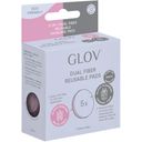 GLOV 2-In-1 Dual Fiber Reusable Skincare Pads - Pink