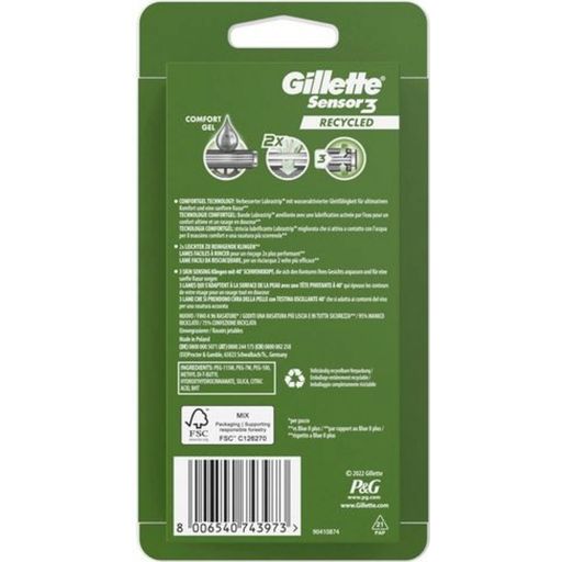 Gillette Sensor3 Recycled - Rasoio Usa e Getta