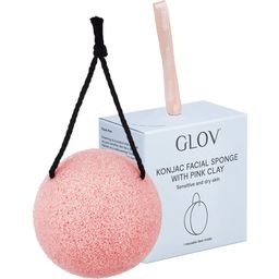 GLOV Konjac Facial Sponge Pink Clay