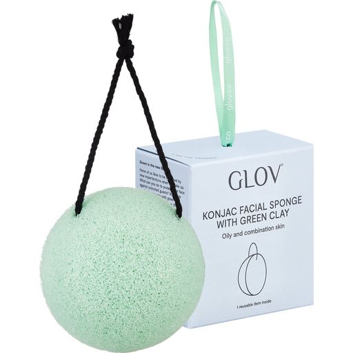 GLOV Konjac Facial Sponge Green Clay - 1 Stk