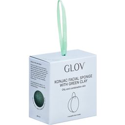GLOV Green Clay Konjac Facial szivacs - 1 db