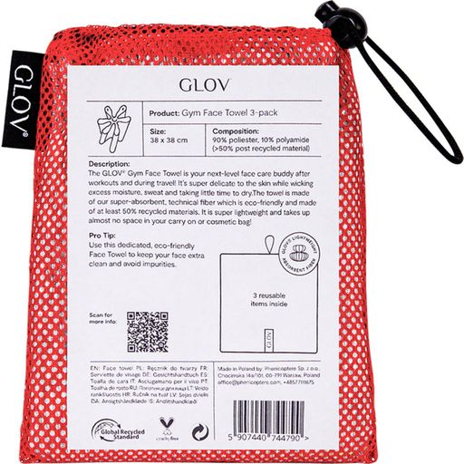 GLOV Gym Towel - Face Size (38x38 cm)