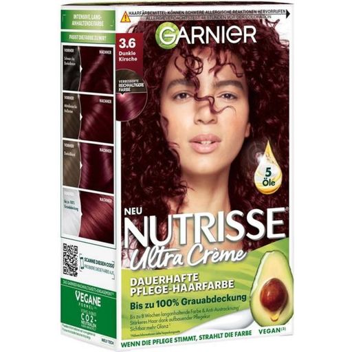 Nutrisse Crème Permanente Haarverf - 3.6 Diep Rood Donkerbruin - 1 Stuk