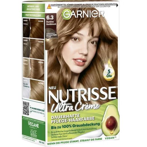Nutrisse Ultra Crème - Coloration Permanente Nutrition Intense - 6.3 Blond Foncé Doré - 1 pcs
