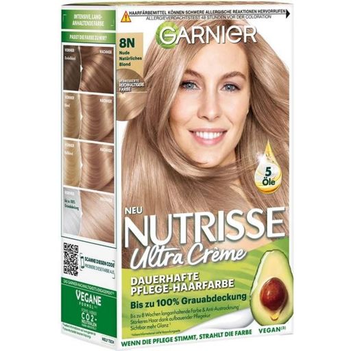 Permanentná farba na vlasy Nutrisse Creme, 8N nude prírodná blond - 1 ks