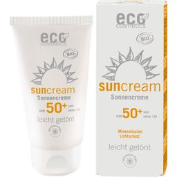 eco cosmetics Napvédő krém FF50+, enyhén színezett - 75 ml