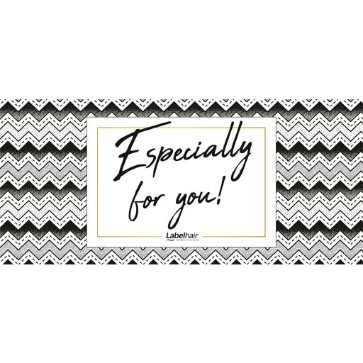 Especially for you! - darilni bon na okolju prijaznem recikliranem papirju - Labelhair darilni bon za lastno tiskanje Especially4you