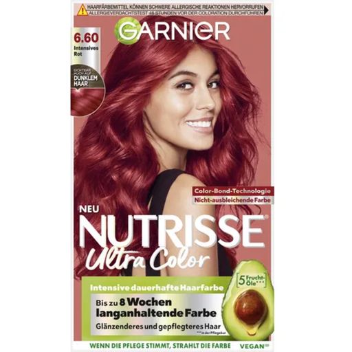 Permanentná farba na vlasy Nutrisse FarbSensation, 6.60 intenzívna červená - 1 ks