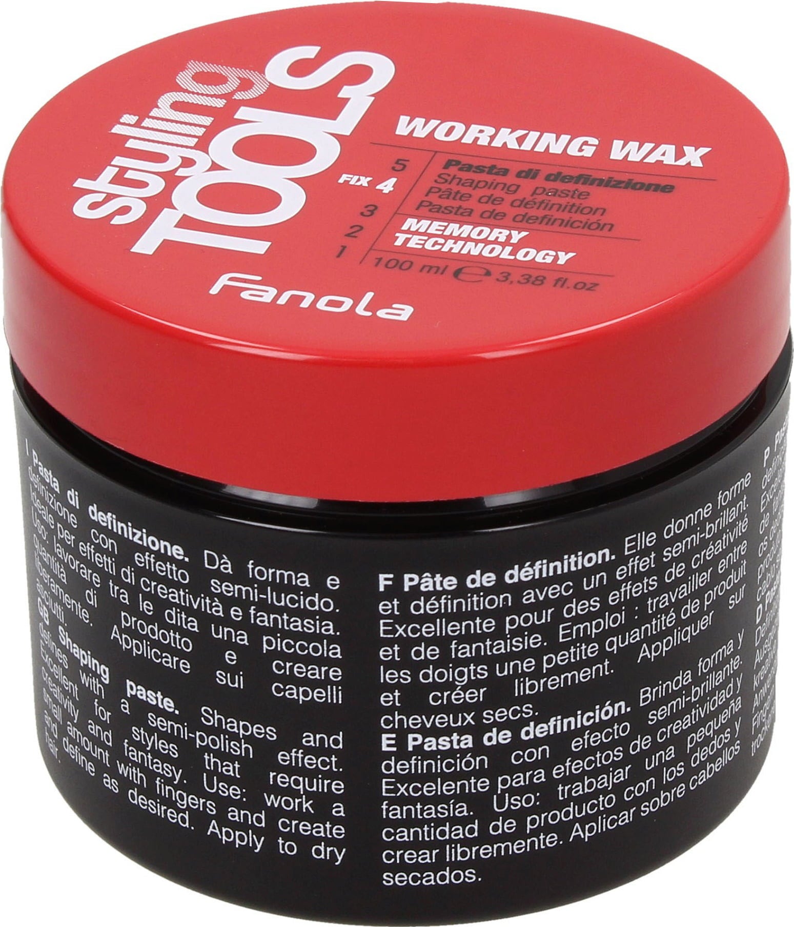 Fanola Styling Tools Working Wax, 100 ml labelhair